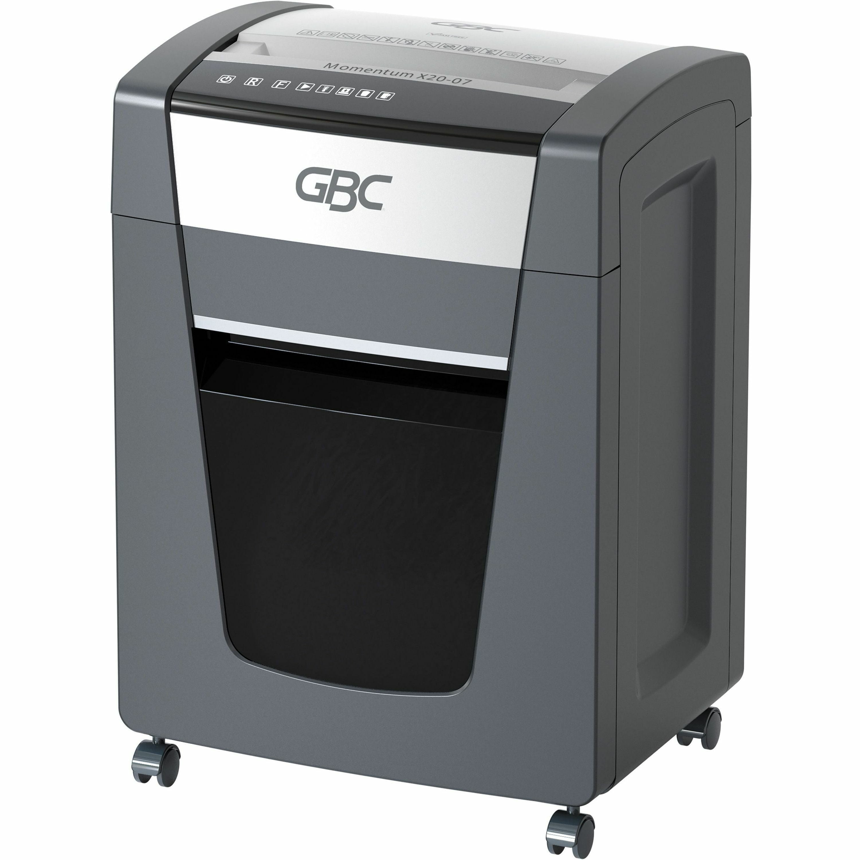 gbc-momentum-paper-shredder-x20-07-micro-cut-p-4-anti-jam-20-sheets-continuous-shredder-micro-cut-20-per-pass-for-shredding-paper-clip-paper-junk-mail-staples-p-4-9-throat-4-hour-run-time-7-gal-wastebin-capacity-black_gbcwsm177001 - 3