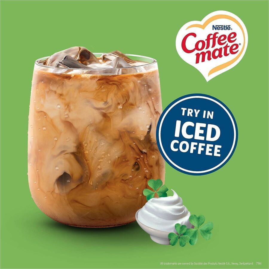 Coffee mate Irish Cream Liquid Creamer - Irish Cream Flavor - 0.38 fl oz (11 mL) - 180/Carton