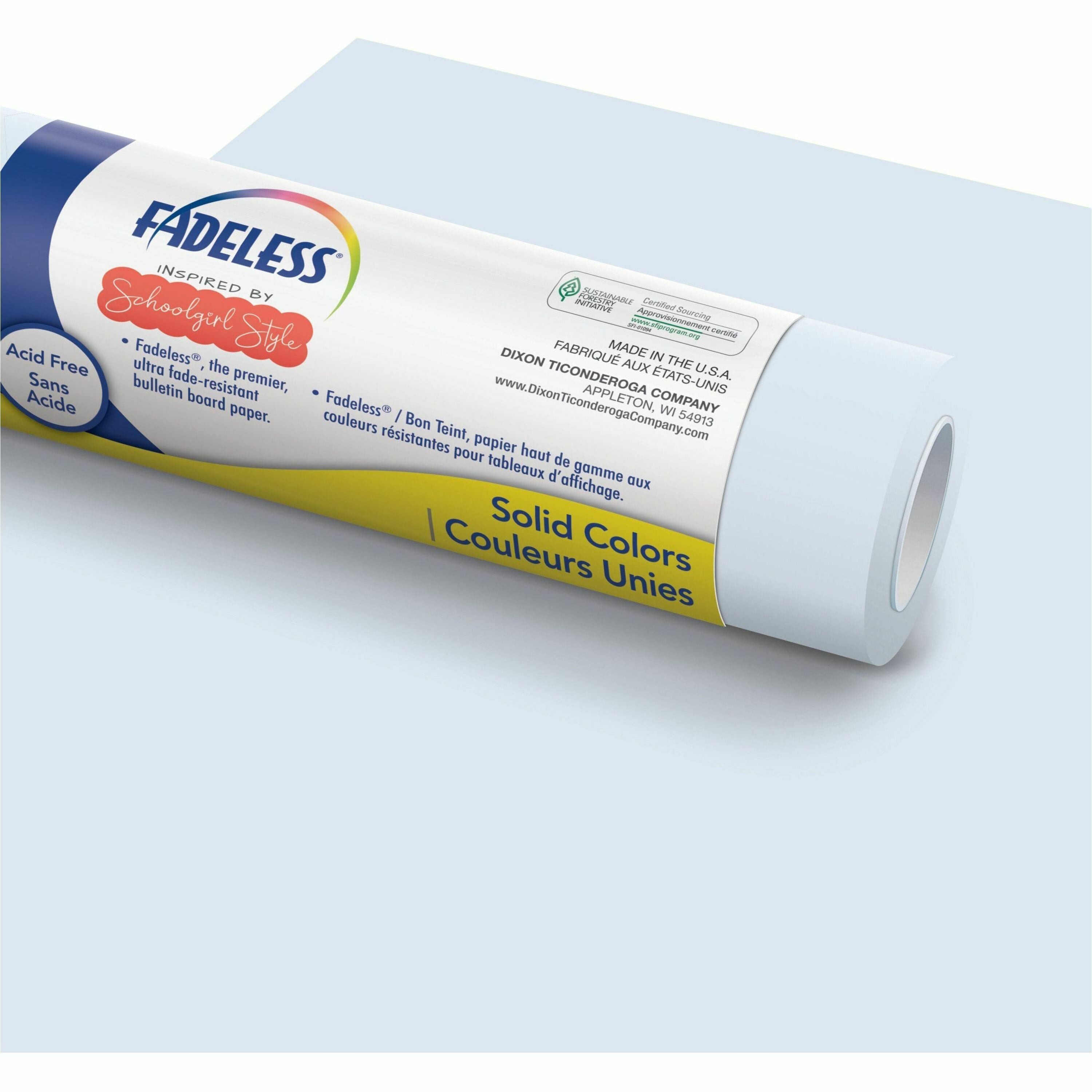 fadeless-bulletin-board-paper-rolls-bulletin-board-classroom-art-48width-x-50-ftlength-50-lb-basis-weight-1-roll-cotton-candy-cloud_pacp0040045 - 1