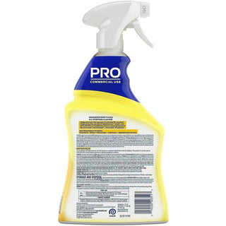 Lysol Advanced Deep Cleaner - 32 fl oz (1 quart) - Lemon Breeze Scent - 12 / Carton - Disinfectant - Clear