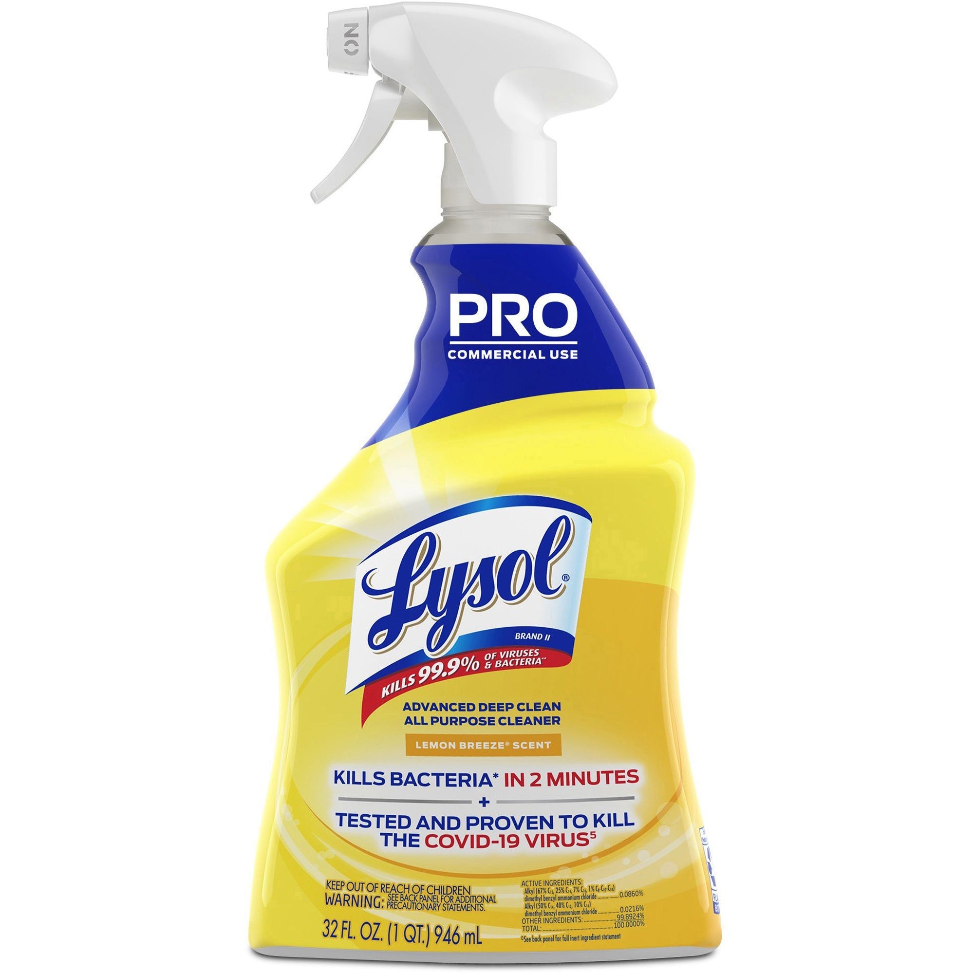 lysol-advanced-deep-cleaner-32-fl-oz-1-quart-lemon-breeze-scent-12-carton-disinfectant-clear_rac00351ct - 2