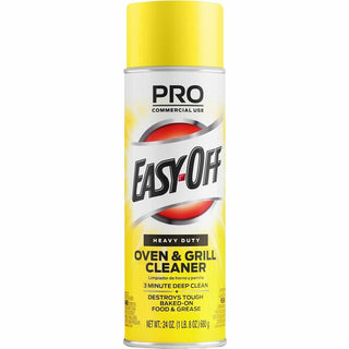 Professional Easy-Off Heavy Duty Oven & Grill Cleaner - 24 fl oz (0.8 quart) - Lemon Floral ScentAerosol Spray Can - 6 / Carton - Heavy Duty - White