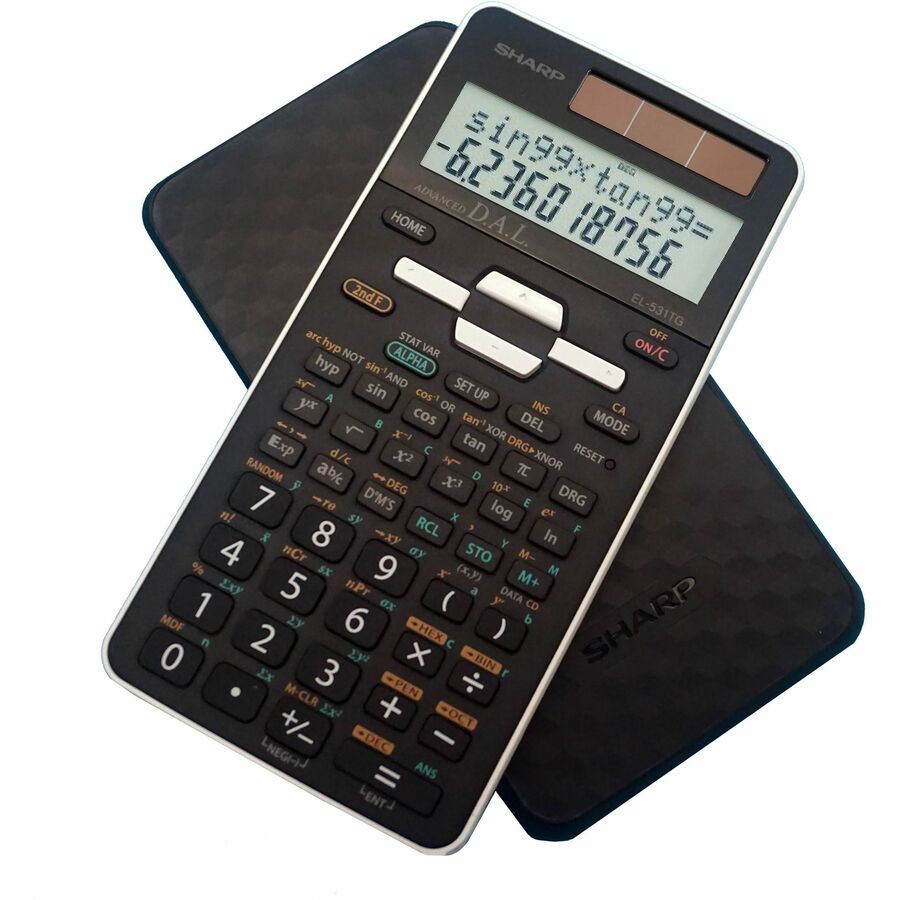 sharp-scientific-calculator-with-2-line-display-273-functions-durable-3-d-light-reflecting-cover-2-lines-12-digits-lcd-battery-solar-powered-battery-included-64-x-34-x-06-black-1-each_shrel531tgbbw - 5