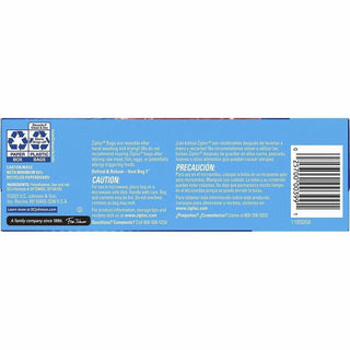 Ziploc Grip n' Seal Freezer Bags - 5" Width x 7" Length - Blue - Plastic - 12/Carton - Food, Meat, Poultry, Fish