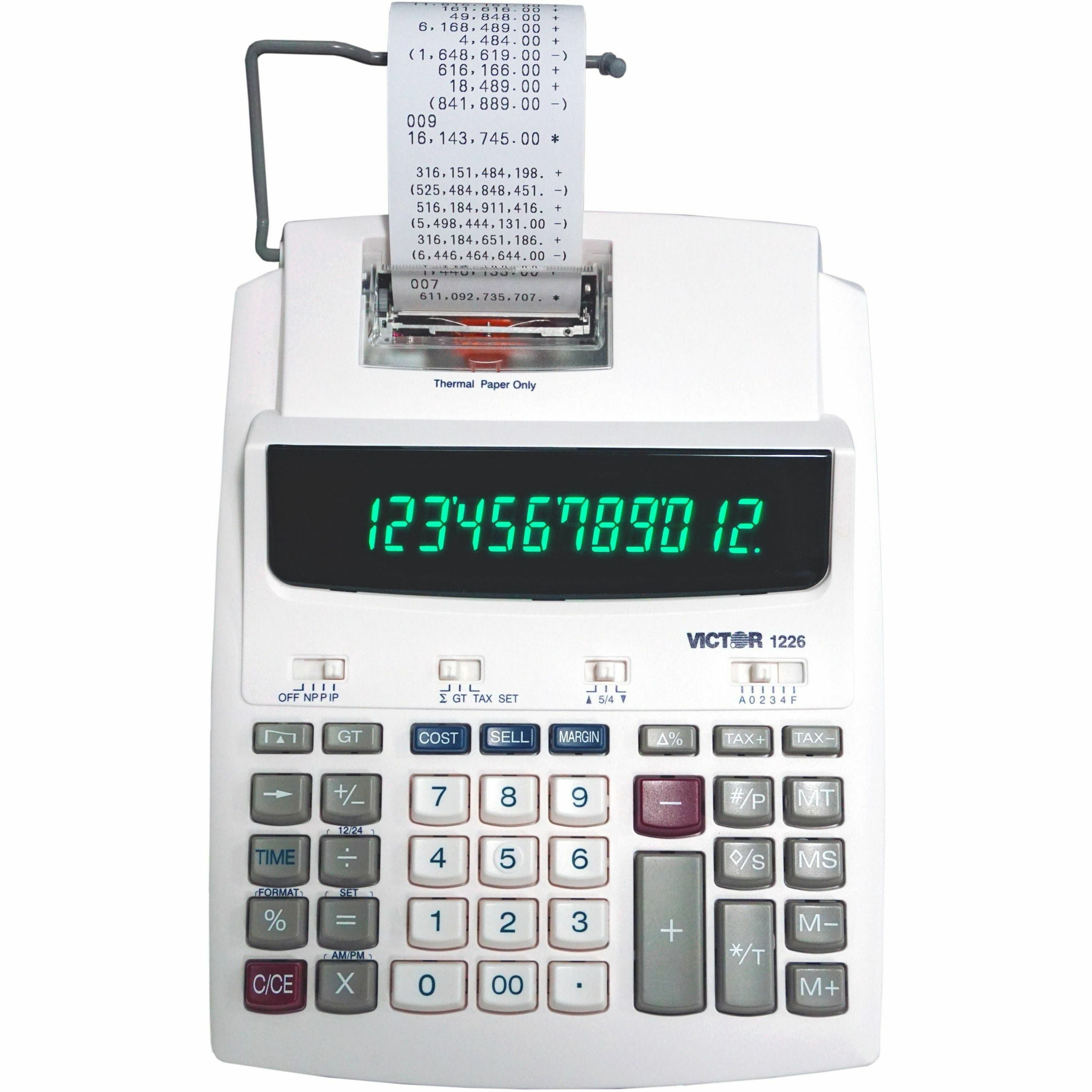 victor-12-digit-thermal-printing-calculator-thermal-12-digits-led-white-1-each_vct1226 - 4
