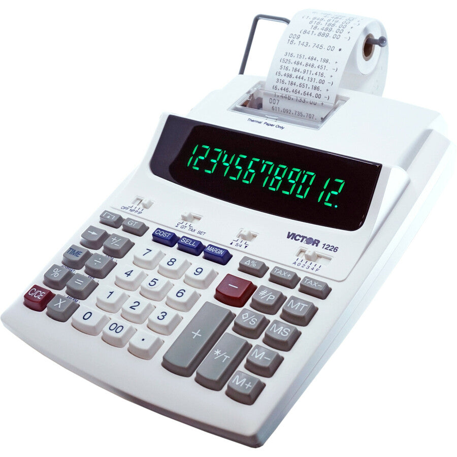 victor-12-digit-thermal-printing-calculator-thermal-12-digits-led-white-1-each_vct1226 - 6