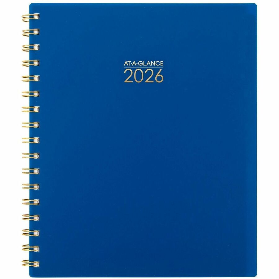 At-A-Glance Harmony Planner - Medium Size - Academic - Weekly, Monthly - 13 Month - January 2024 - January 2025 - 2 Week, 2 Month Double Page Layout - 7" x 8 3/4" Sheet Size - Wire Bound - Blue - Paper - Dated Planning Page, Bleed Resistant, Checklis