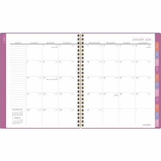 at-a-glance-badge-weekly-monthly-planner-small-size-weekly-monthly-13-month-january-2024-january-2025-7-x-8-3-4-sheet-size-twin-wire-purple-white-paper-bleed-resistant-dated-planning-page-reference-calendar-durable-flexibl_aag1675t805 - 3