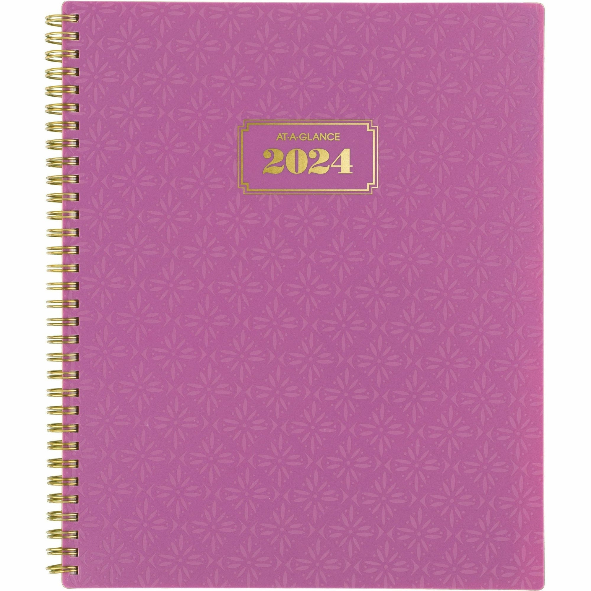 at-a-glance-badge-weekly-monthly-planner-large-size-weekly-monthly-13-month-january-2024-january-2025-8-1-2-x-11-sheet-size-twin-wire-purple-white-paper-bleed-resistant-dated-planning-page-reference-calendar-durable-flexib_aag1675t905 - 2