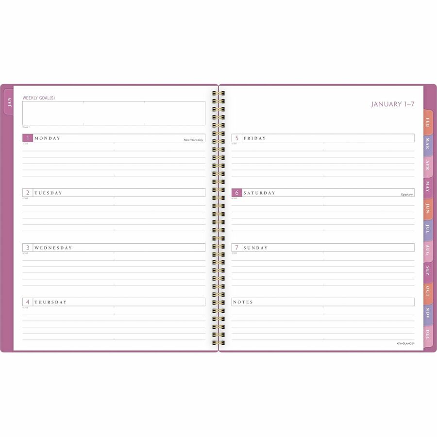 at-a-glance-badge-weekly-monthly-planner-large-size-weekly-monthly-13-month-january-2024-january-2025-8-1-2-x-11-sheet-size-twin-wire-purple-white-paper-bleed-resistant-dated-planning-page-reference-calendar-durable-flexib_aag1675t905 - 4