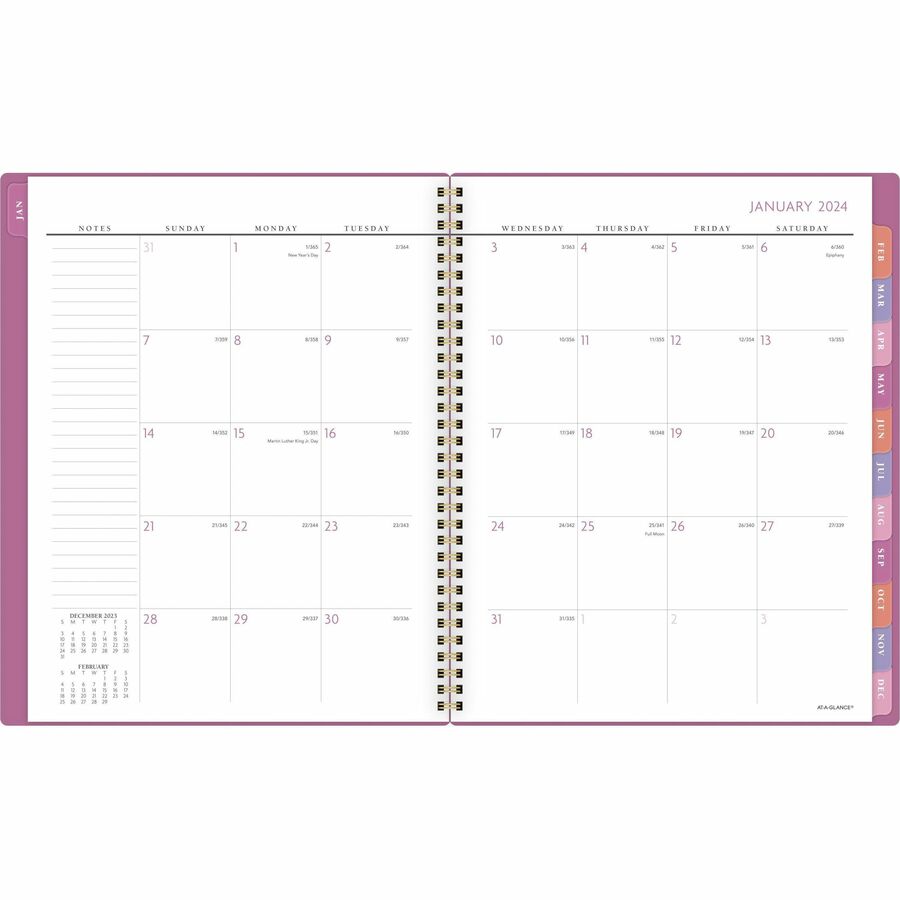 at-a-glance-badge-weekly-monthly-planner-large-size-weekly-monthly-13-month-january-2024-january-2025-8-1-2-x-11-sheet-size-twin-wire-purple-white-paper-bleed-resistant-dated-planning-page-reference-calendar-durable-flexib_aag1675t905 - 3