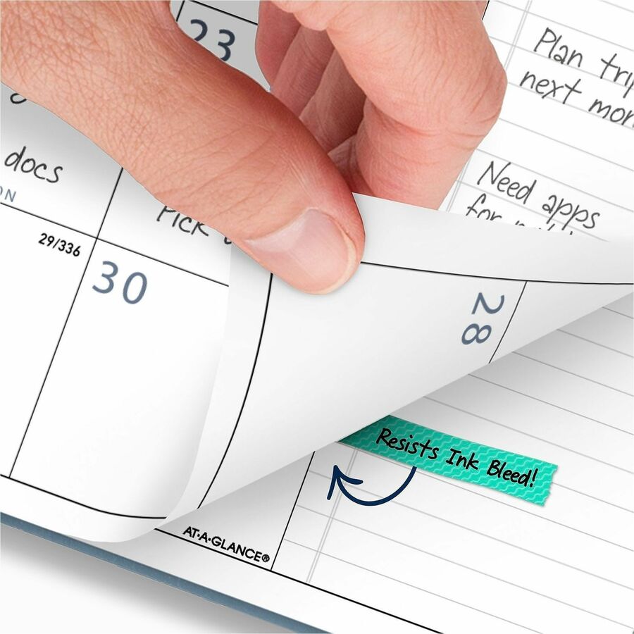 Contemporary Monthly Planner, 11.38 x 9.63, Blue Cover, 12-Month (Jan to Dec): 2024