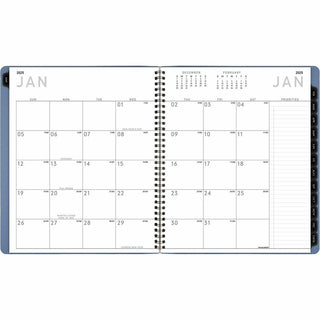 Contemporary Monthly Planner, 11.38 x 9.63, Blue Cover, 12-Month (Jan to Dec): 2024