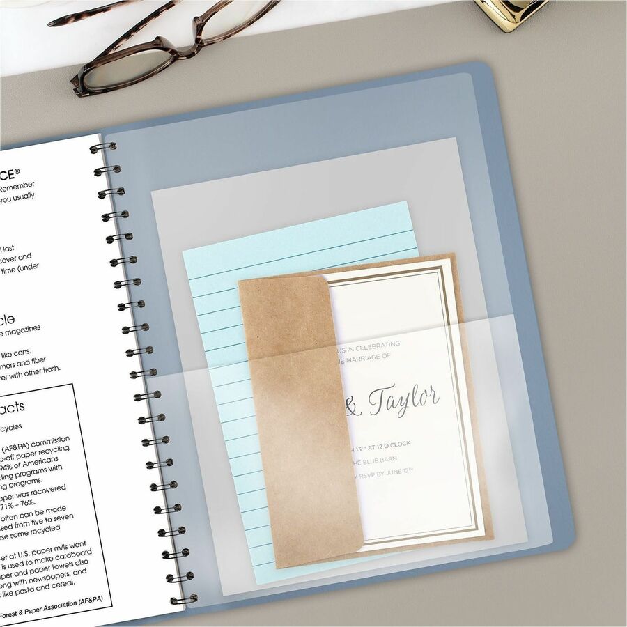 Contemporary Weekly/Monthly Planner, 11.38 x 9, Slate Blue Cover, 12-Month (Jan to Dec): 2024