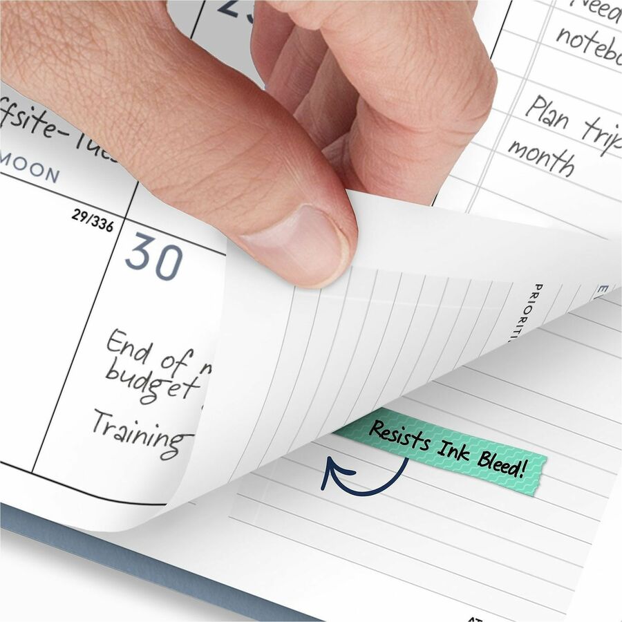 Contemporary Weekly/Monthly Planner, 11.38 x 9, Slate Blue Cover, 12-Month (Jan to Dec): 2024