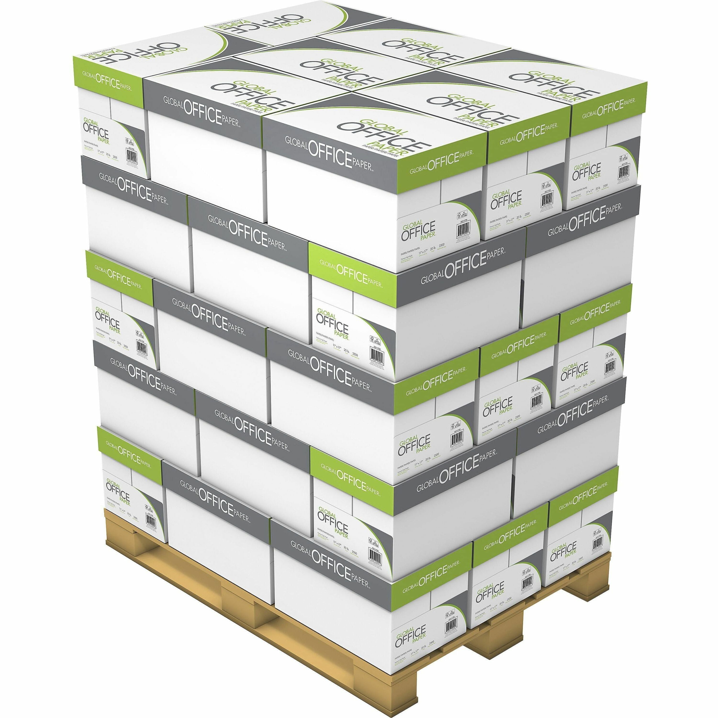 global-office-premium-multipurpose-paper-96-brightness-11-x-17-40-pallet-500-sheets-per-ream-white_aslgo111720pl - 1