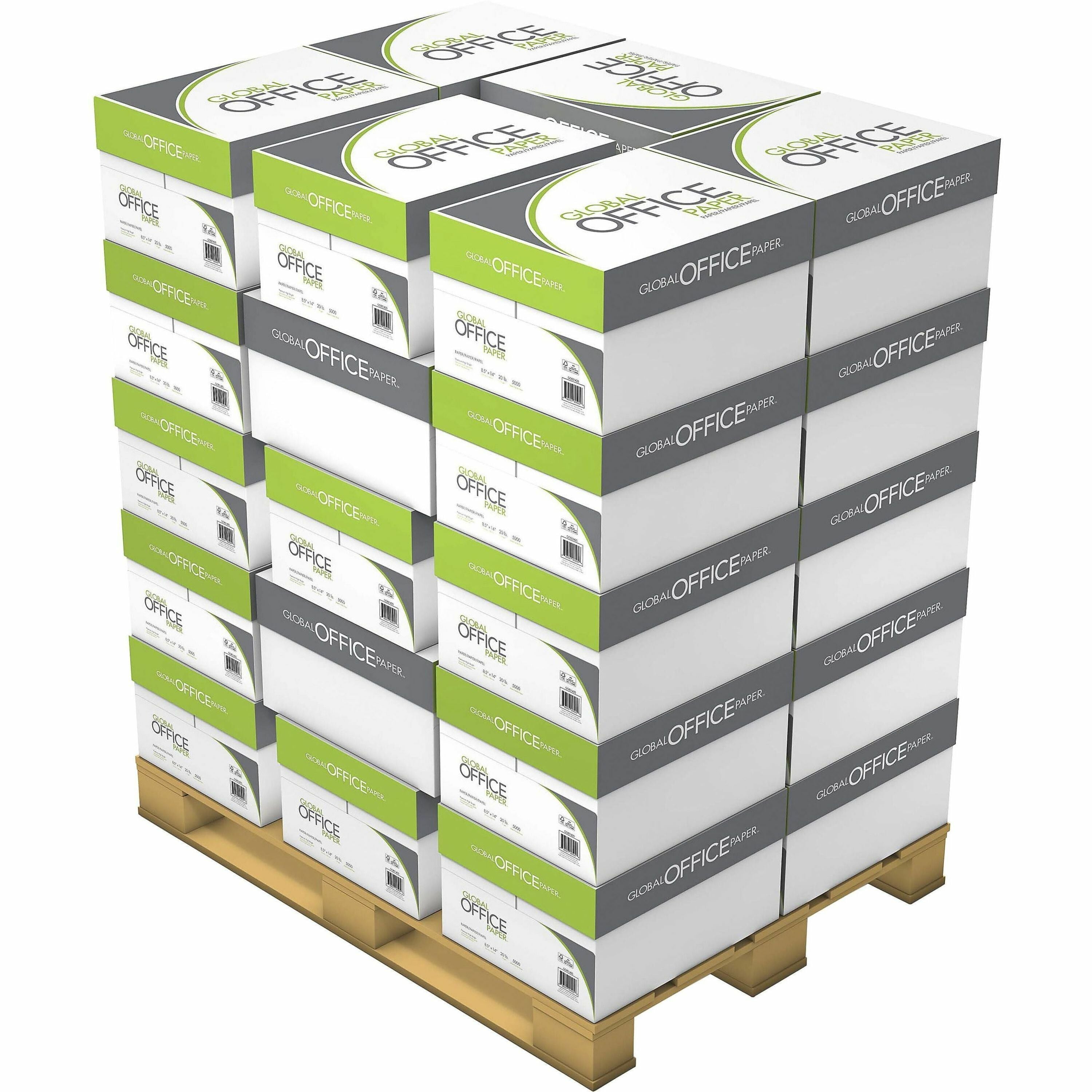 Global Office Premium Multipurpose Paper - 96 Brightness - 8 1/2" x 14" - 40 / Pallet - 500 Sheets per Ream - White - 1