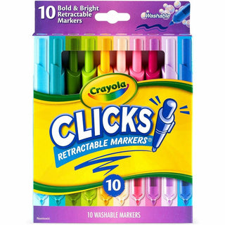 Crayola Clicks Retractable Markers - Bold Marker Point - Retractable - Multi - 1 Pack