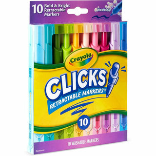 Crayola Clicks Retractable Markers - Bold Marker Point - Retractable - Multi - 1 Pack