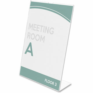 deflecto-superior-image-slanted-sign-holders-12-carton-85-width-x-11-height-x-35-depth-l-shaped-shape-top-loading-durable-polystyrene-clear_def590101ct - 2
