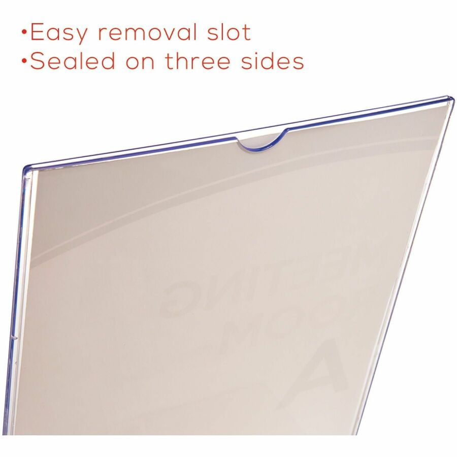 deflecto-superior-image-slanted-sign-holders-12-carton-85-width-x-11-height-x-35-depth-l-shaped-shape-top-loading-durable-polystyrene-clear_def590101ct - 6