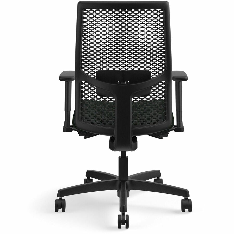 Ignition 2.0 Reactiv Mid-Back Task Chair, 17.25" to 21.75" Seat Height, Black Fabric Seat, Black Back, Ships in 7-10 Bus Days