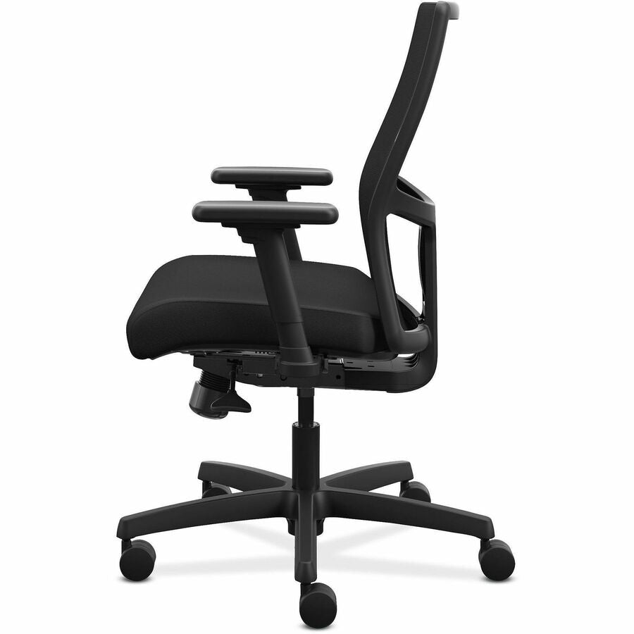 Ignition 2.0 4-Way Stretch Low-Back Mesh Task Chair, Supports Up to 300 lb, 16.75" to 21.25" Seat Height, Black