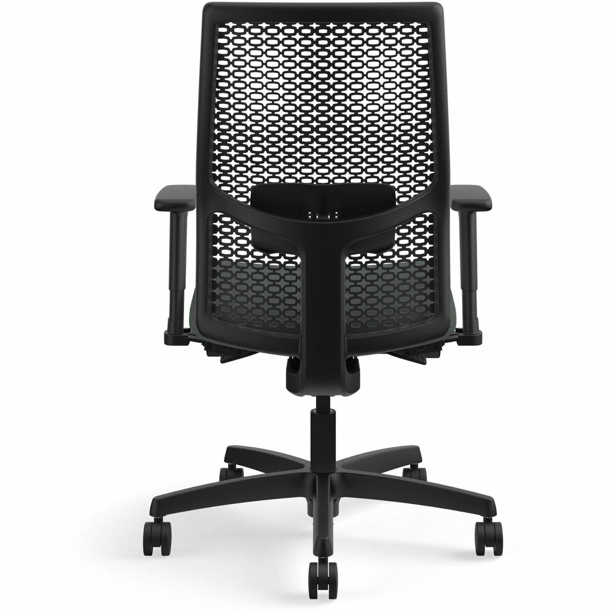 hon-ignition-reactiv-back-task-chair-fabric-seat-iron-ore-fabric-seat-black-mesh-back-black-frame-5-star-base-1-each_honiwmrak20c19b - 4
