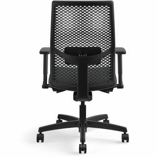 HON Ignition ReActiv Back Task Chair - Fabric Seat - Iron Ore Fabric Seat - Black Mesh Back - Black Frame - 5-star Base - 1 Each