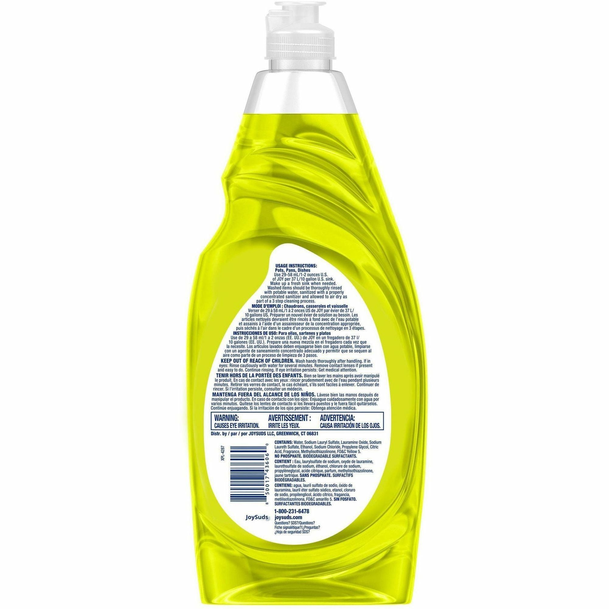 joysuds-professional-dishwashing-detergent-concentrate-38-fl-oz-12-quart-lemon-scent-8-carton-yellow_jys43606 - 2