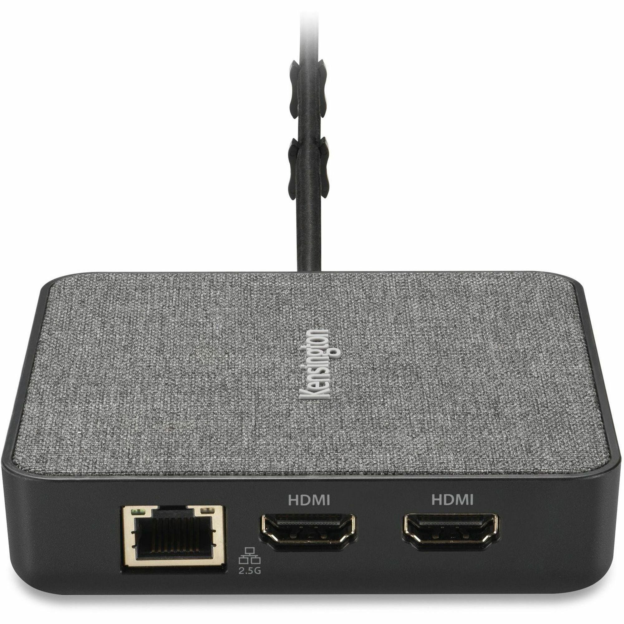 Kensington MD120U4 USB4 Portable Docking Station - for Notebook/Monitor - USB4 - 2 Displays Supported - 4K, 8K - 3840 x 2160, 7680 x 4320 - 3 x USB Ports - 2 x USB Type-A Ports - USB Type-A - 1 x USB Type-C Ports - USB Type-C - Network (RJ-45) - 2 x - 3