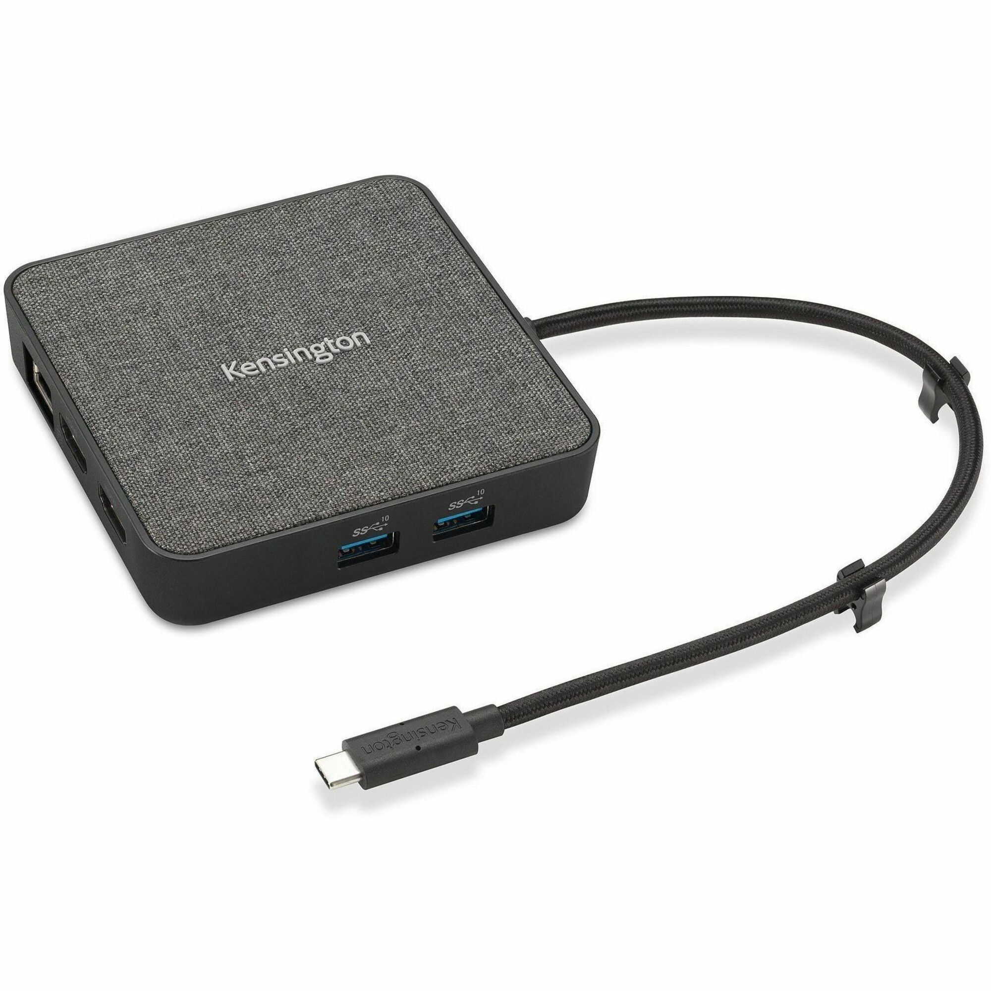 Kensington MD120U4 USB4 Portable Docking Station - for Notebook/Monitor - USB4 - 2 Displays Supported - 4K, 8K - 3840 x 2160, 7680 x 4320 - 3 x USB Ports - 2 x USB Type-A Ports - USB Type-A - 1 x USB Type-C Ports - USB Type-C - Network (RJ-45) - 2 x