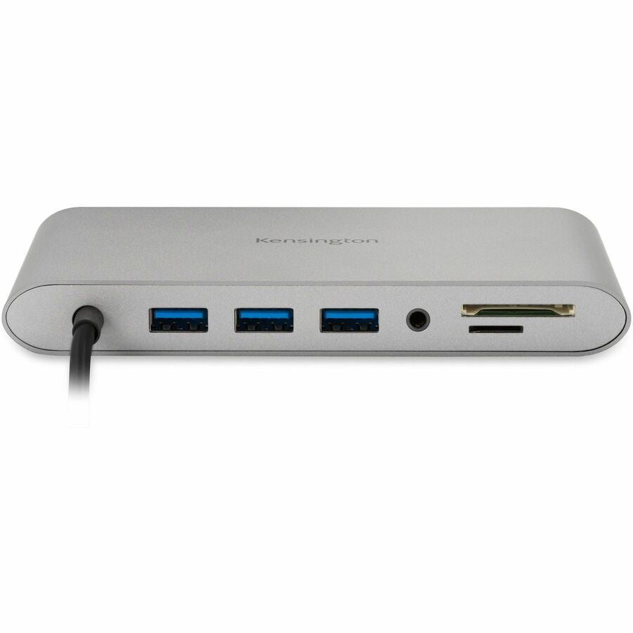 Kensington UH1440P USB-C Dual Video Mobile Dock - for Notebook/Tablet/Smartphone/Monitor - Memory Card Reader - SD, microSD - USB Type C - 2 Displays Supported - Full HD - 1920 x 1080 - 3 x USB Ports - USB Type-A - USB Type-C - 1 x RJ-45 Ports - Netw