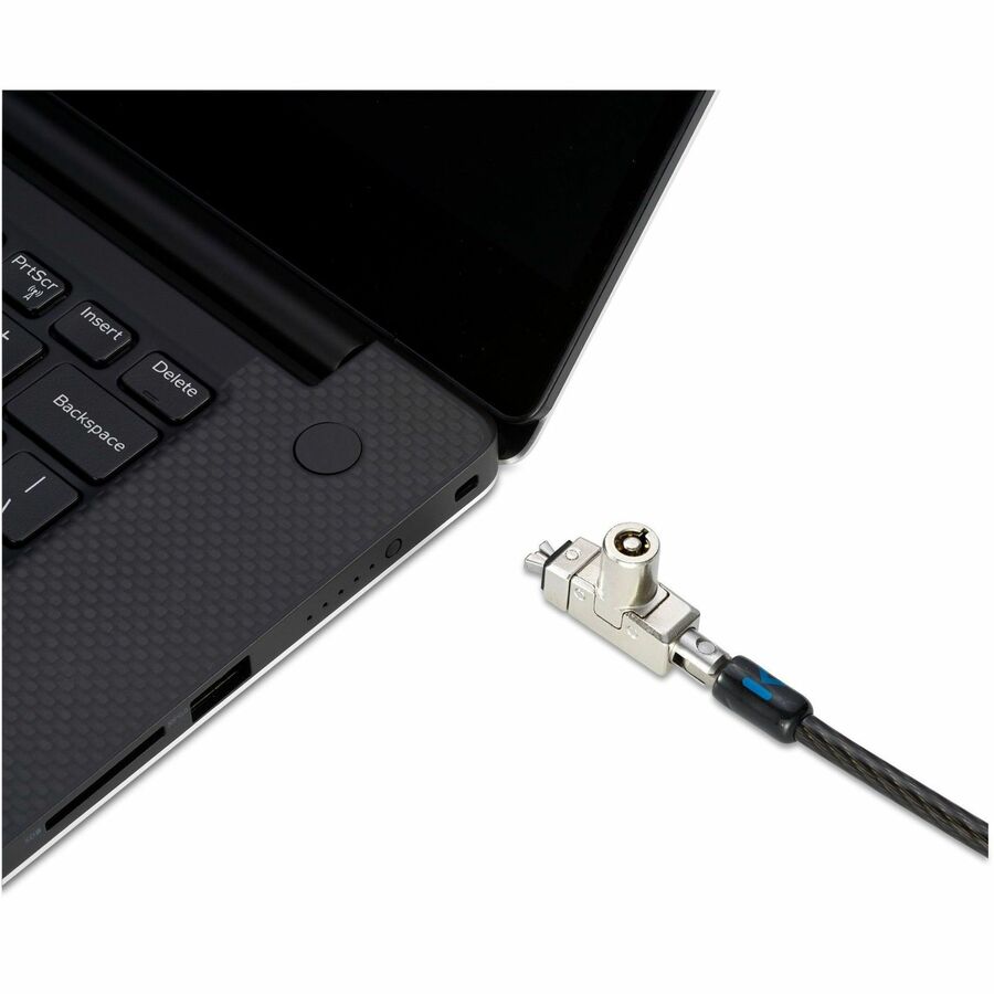 Kensington Slim N17 2.0 Keyed Laptop Lock - Keyed Lock - Black - Carbon Steel - 6 ft - For Notebook - 5