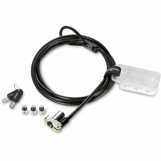 Kensington Universal 3-in-1 Keyed Laptop Lock - Keyed Lock - Black - Carbon Steel, Plastic - 6 ft - For Notebook - 1