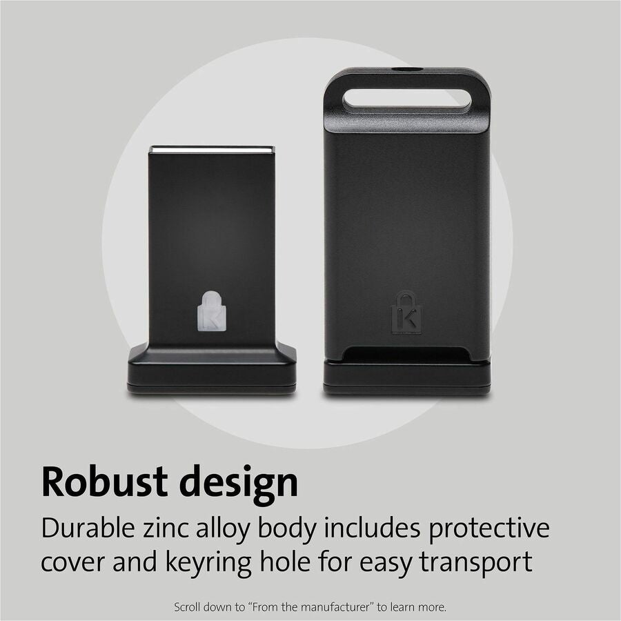 Kensington VeriMark Guard Fingerprint Security Key - Black - Fingerprint - USB - 5 V - TAA Compliant