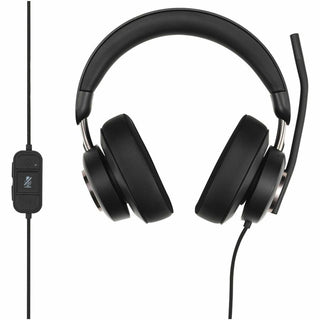 Kensington H2000 USB-C Over-Ear Headset - Stereo - USB Type C - Wired - Over-the-ear - Binaural - Circumaural - 6 ft Cable - Noise Cancelling Microphone - Noise Canceling - Black