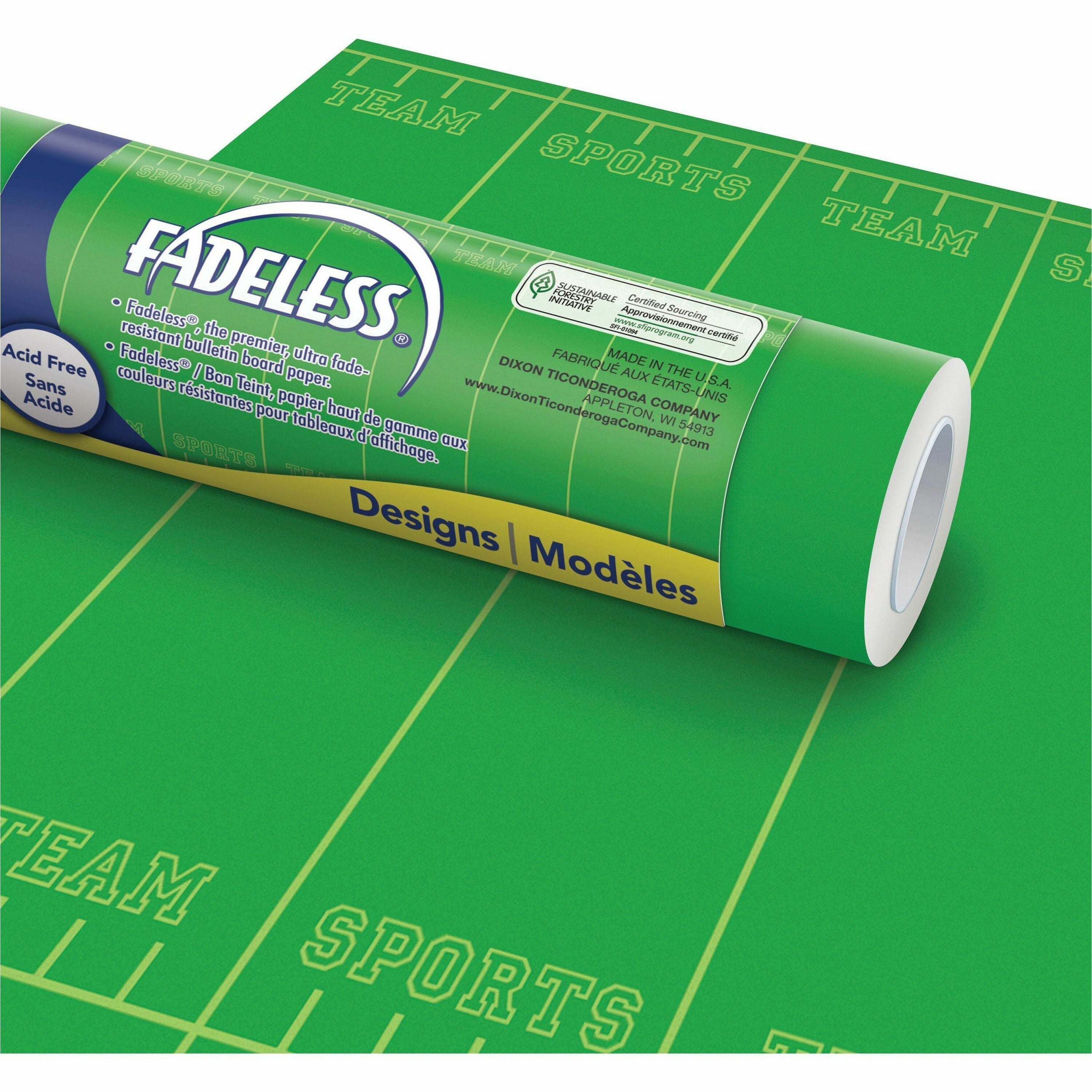 fadeless-bulletin-board-paper-rolls-classroom-door-file-cabinet-school-home-office-project-display-table-skirting-party-decoration-48width-x-50-ftlength-1-roll-team-sports-paper_pacp0056275 - 1