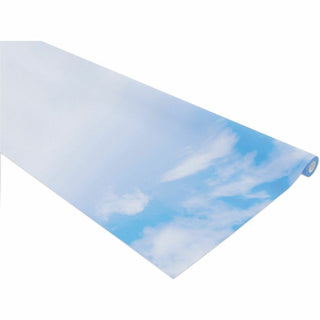 Fadeless Bulletin Board Paper Rolls - Classroom, Door, File Cabinet, School, Home, Office Project, Display, Table Skirting, Party, Decoration - 48"Width x 50 ftLength - 1 Roll - Wispy Clouds - Paper