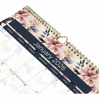 12-Month Colorful Wall Calendar, Abstract Floral Artwork, 12 x 17, White Sheets, 12-Month (Jan to Dec): 2024