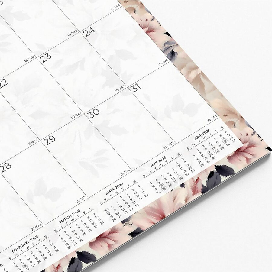 12-Month Colorful Wall Calendar, Abstract Floral Artwork, 12 x 17, White Sheets, 12-Month (Jan to Dec): 2024