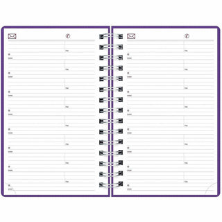 Brownline DuraFlex Daily Appointment Planner - Daily, Monthly - 12 Month - January 2024 - December 2024 - 7:00 AM to 7:30 PM - Half-hourly - 1 Day Single Page Layout 2 Month Double Page Layout - 5" x 8" Sheet Size - Twin Wire - Purple - Poly - Durabl