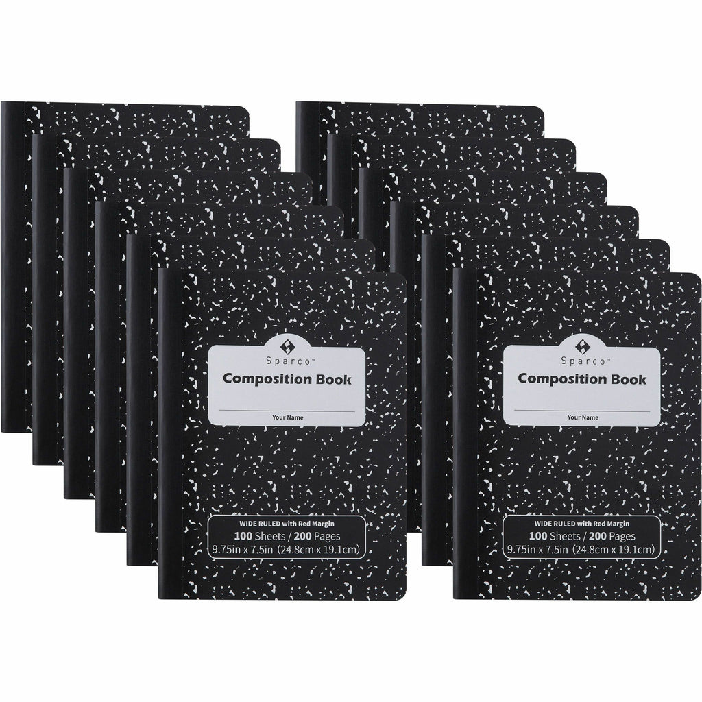 sparco-composition-notebook-100-sheets-letter-black-cover-12-pack_spr00334 - 1