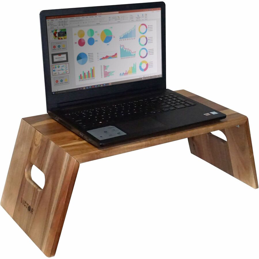 victor-high-rise-portable-folding-laptop-desk-10-lb-load-capacity-88-height-desk-acacia-wood-plywood-natural_vctdc075 - 3