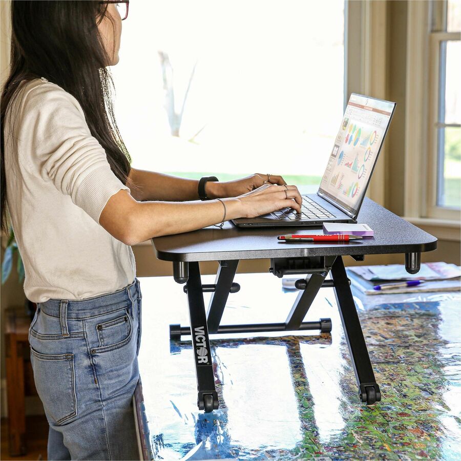 Victor Laptop Desk Riser - 28.7" Width x 18.5" Depth - Desk - Black