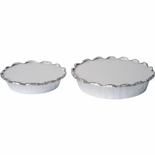 BluTable 7" Round Foil Pans - Food, Food Storage - Silver - Aluminum Body - Round - 500 / Carton