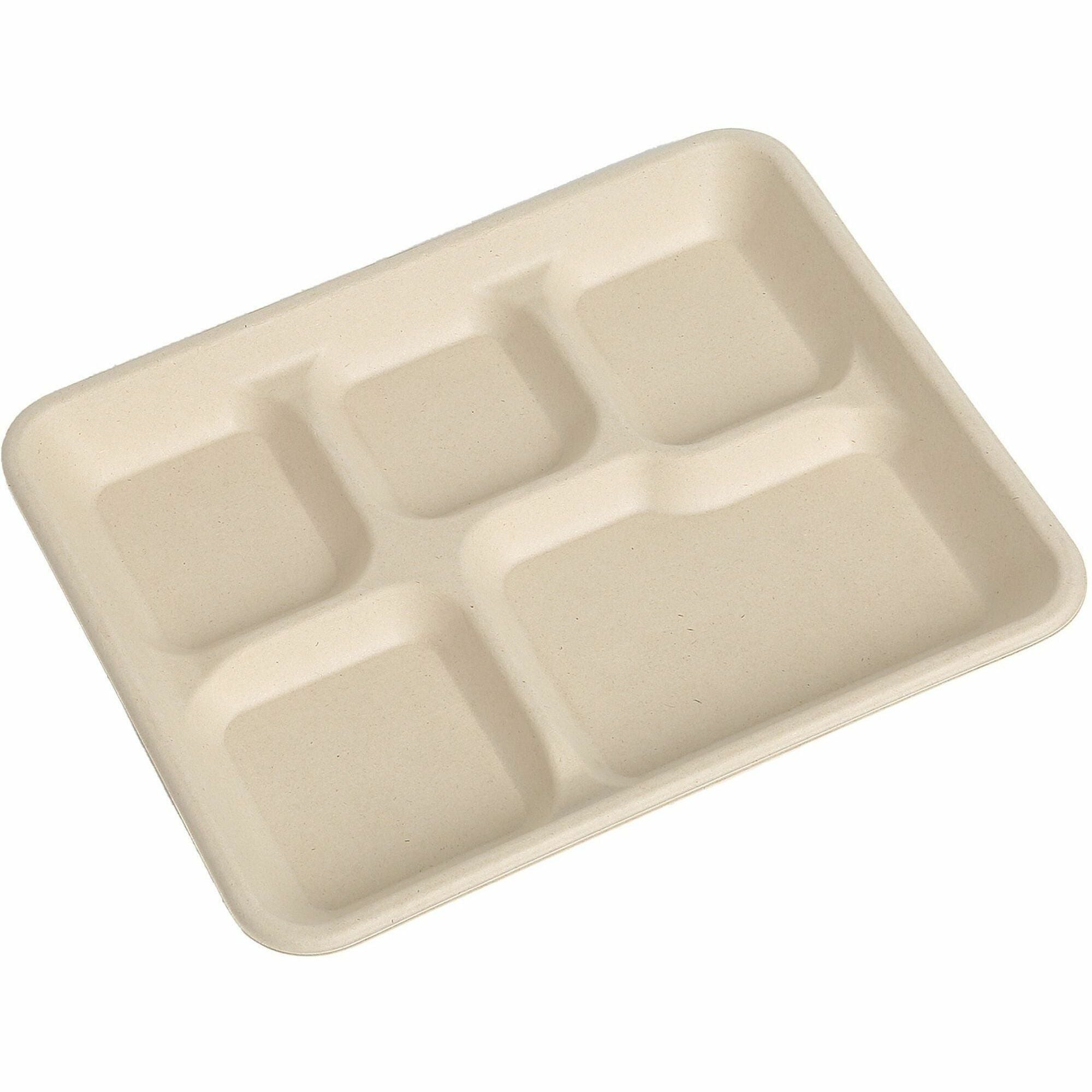 blutable-8x10-5-compartment-lunch-trays-food-natural-molded-fiber-sugarcane-fiber-body-500-carton_rmlmf5c - 1