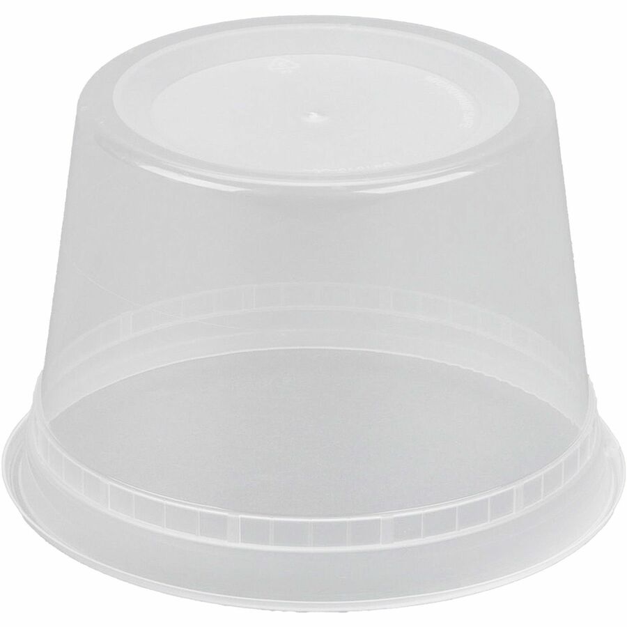 BluTable 16 oz Round Deli Tub Containers - Food, Food Storage - Microwave Safe - Clear - Round - 500 / Carton