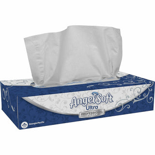 Angel Soft Professional Series Facial Tissue - 2 Ply - White - Soft - For Face, Home, Hotel, Dining, Casino, Medical, Office, Guest - 30 / Carton