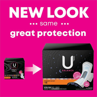 U by Kotex Ultra Thin Overnight Pads - WithWings - 6 / Carton - Absorbent, Odor-absorbing, Individually Wrapped, Anti-leak